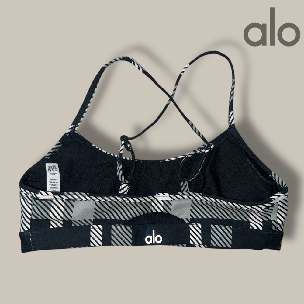 Alo Airlift Magnified Plaid Intrigue Bra